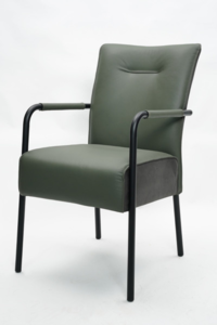 JAMCGREEN Dining Chair Basil Green leather