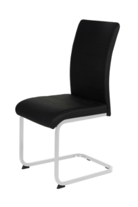 LIABLCH Dining Chair Black - Chrome Legs