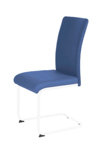 LIABLUCH Blue Chair PU - Chrome Legs
