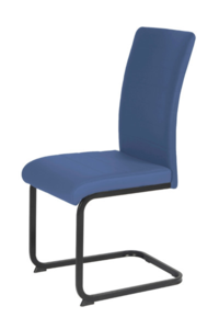 LIABLU Blue Chair PU - Black Legs