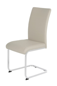 LIATAUCH Taupe Chair PU - Chrome Legs