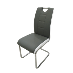 RIMINCH Dining Chairs Dark Grey PU Seat