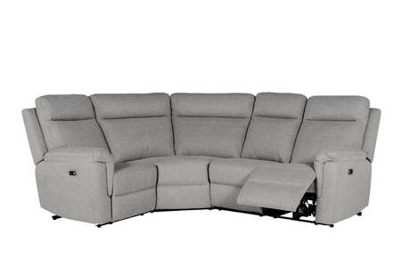 Bow-359-GY Corner Group Electric Recliner (4pcs) - Gey