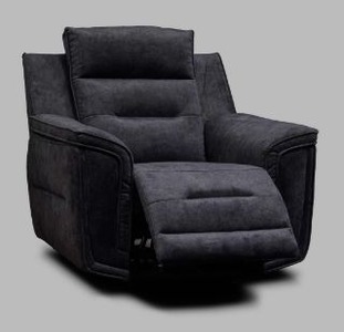 Dark Grey Fabric Recliner Chair