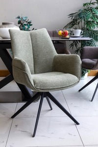 Swivel Arm Chair - Green