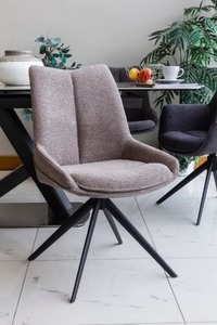 Fixed Dining Chair - Taupe