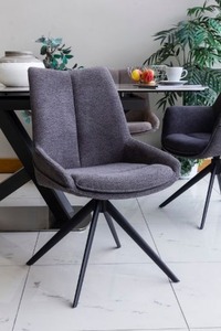Fixed Dining Chair - Grey