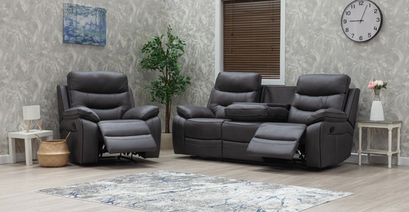 Grey Full Fabric 3RR Drop Down Table