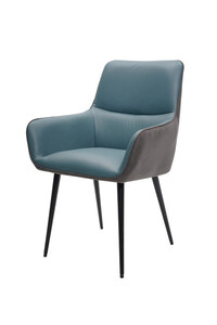 REBCBL Dining Chair Lagoon Blue Leather