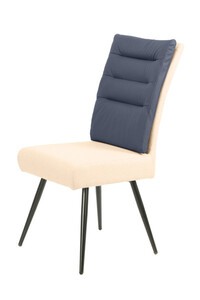 VIVCHTABL Dining Chair Taupe with Midnight Blue Padding