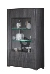 RM036 Glass-Cabinet 2 Glass Doors + LED