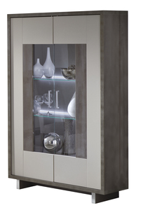 ROY036 Glass-Cabinet 2 Doors W/LED
