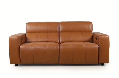 2 Seater Sofa Power Recliner, Telescopic Headrest & USB
