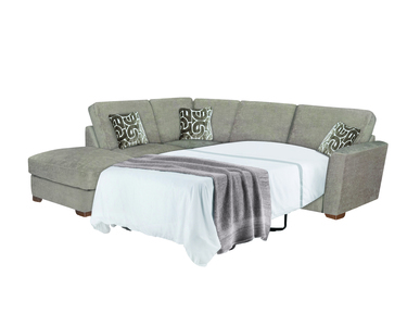 Corner Sofa Bed LHF 1 Armed Inc F/Stool (R2S,LFC,P) - Formal Back