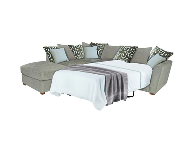 Corner Sofa Bed LHF 1 Armed Inc F/Stool (R2S,LFC,P) - Pillow Back