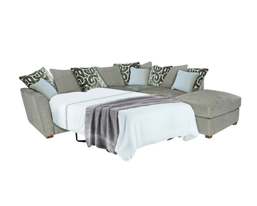 Corner Sofa Bed RHF 1 Armed Inc F/Stool (L2S,RFC,P) - Pillow Back
