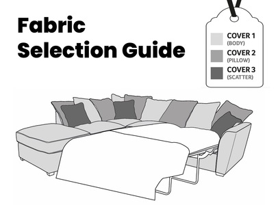Corner Sofa Bed LHF 1 Armed Inc F/Stool (R2S,LFC,P) - Pillow Back