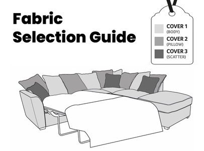Corner Sofa Bed RHF 1 Armed Inc F/Stool (L2S,RFC,P) - Pillow Back