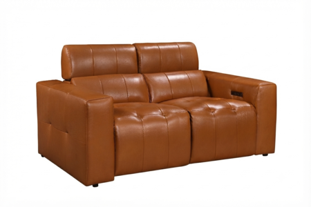 2 Seater Sofa Power Recliner, Telescopic Headrest & USB