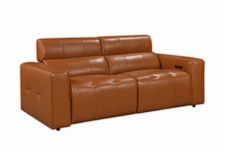 3 Seater Sofa Power Recliner, Telescopic Headrest & USB