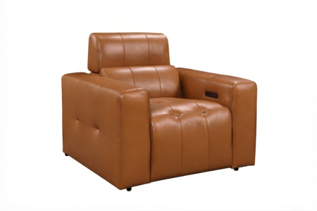 Chair Power Recliner, Telescopic Headrest & USB