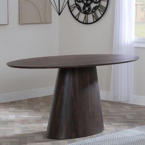 13-06-01-180 Walnut 6 Seater Oval Dining Table
