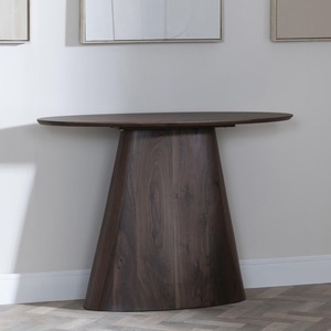 13-06-04 Walnut Oval Console Table