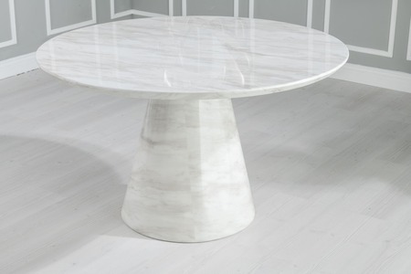 14-10-01-130 130cm White Marble Round Dining Table