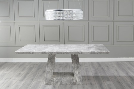 14-02-01-160 Grey Marble Dining Table - 160