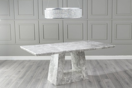 14-02-01-180 Grey Marble Dining Table - 180
