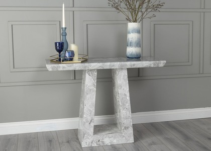 14-02-04 Grey Marble Console Table