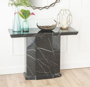 14-04-04 Black Marble Console Table