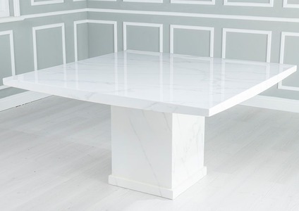 14-05-02 Square White Marble Coffee Table