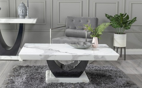 14-07-02 White Marble Coffee Table