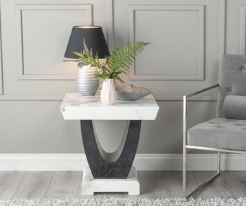 14-07-03 White Marble Side Table