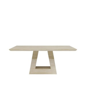 14-14-01-160 Beige Marble Dining Table - 160