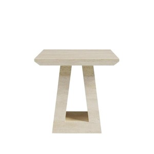 14-14-03 Beige Marble Side Table