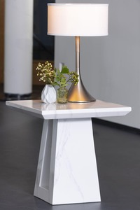 14-01-03 White Marble Side Table