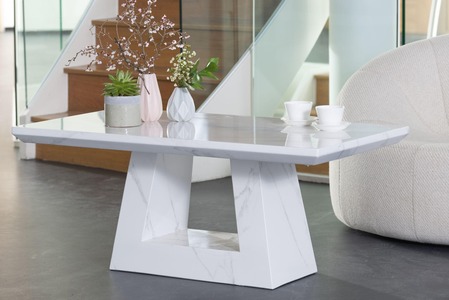 14-01-02 White Marble Coffee Table