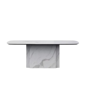 14-16-02 White Marble Coffee Table