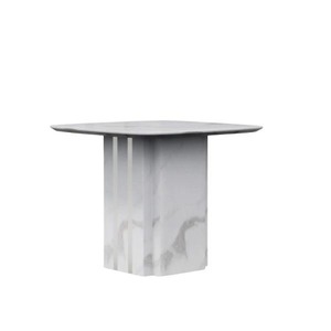 14-16-03 White Marble Side Table