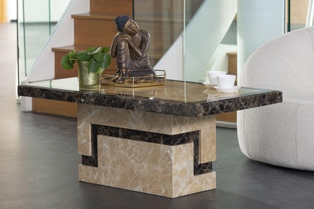 14-08-02 Cream Marble Coffee Table