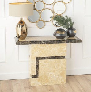 14-08-04 Cream Marble Console Table