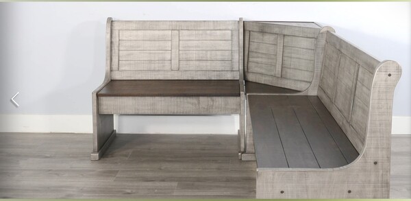 0113TA-BS Short Bench & Corner Seat, Wood Seat