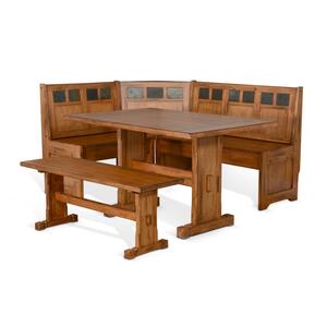 0219RO2 Sedona Breakfast Nook Set W/ Side Bench