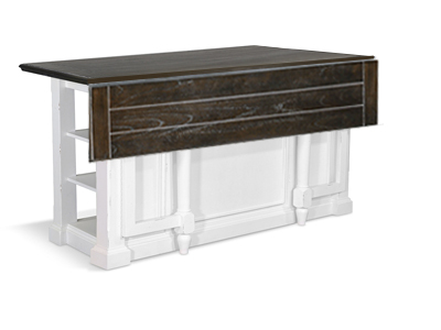 1016EC Carriage House Kitchen Island W/Drop Leaf