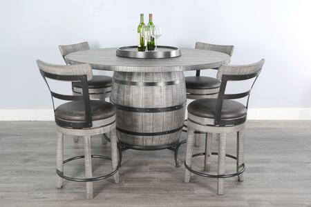 1038AG Round Pub Table W/ Wine Barrel Base