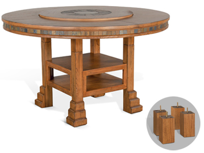1225RO2 Sedona 60"R Table W/ Lazy Susan
