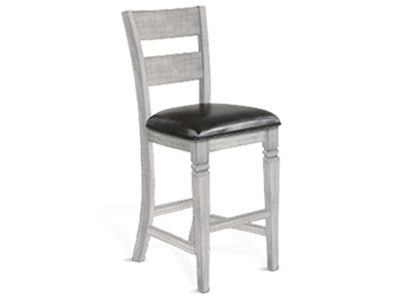 1429AG-30 30"H Ladderback Barstool, Cushion Seat