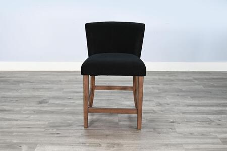 1505BU-24B Gibson Counter Stool, (Black) Cushion Seat